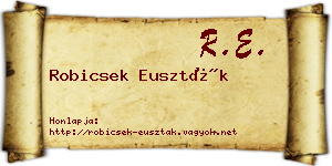 Robicsek Euszták névjegykártya